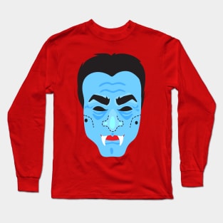 Halloween Vampire Face Mask Long Sleeve T-Shirt